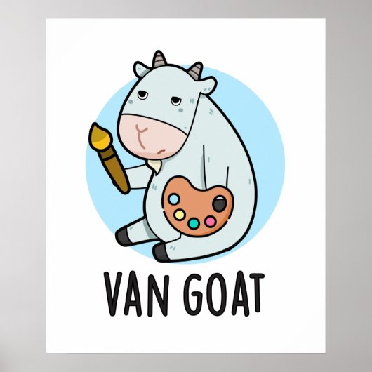 Van Goat Funny Artist Pun Poster (Voorkant)