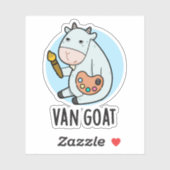 Van Goat Funny Artist Pun Sticker (Vel)