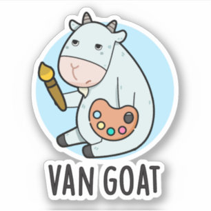 Van Goat Funny Artist Pun Sticker