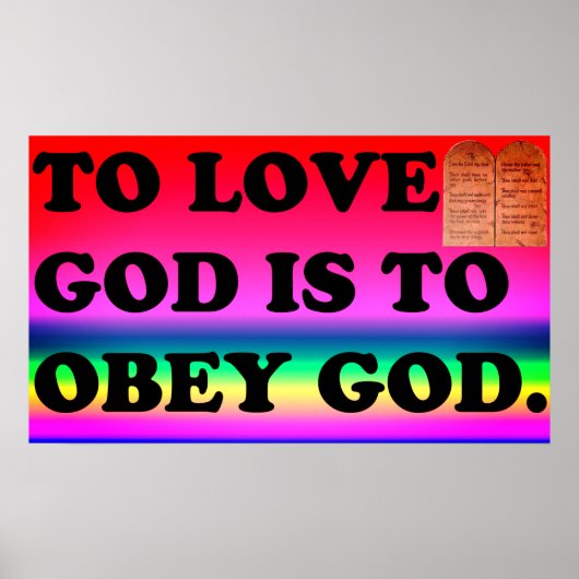 Van God houden is aan Obey God. Poster (Voorkant)
