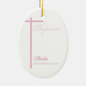 Van Godmother over de doop van het meisje geperson Keramisch Ornament (Achterkant)