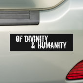 Van godslastering en menselijkheid. bumpersticker (Op auto)
