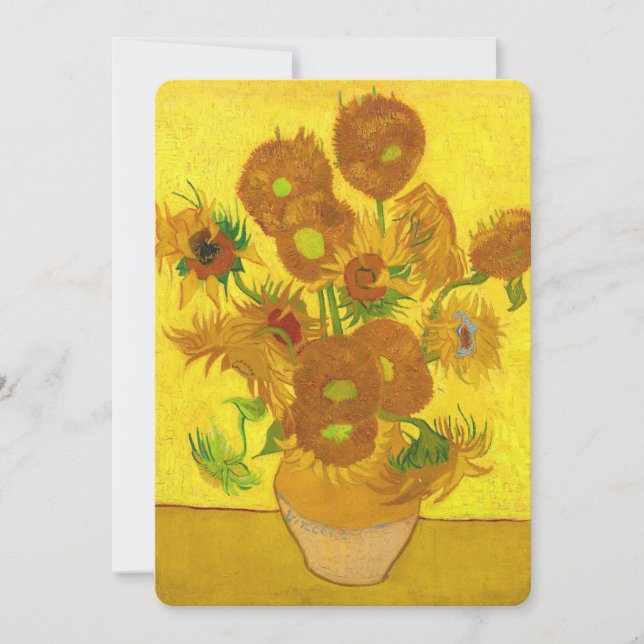 Van Gogh 15 zonnebloemen in een vasje (Voorkant)