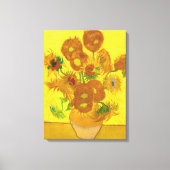 Van Gogh 15 zonnebloemen in een vasje Canvas Afdruk (Voorkant)