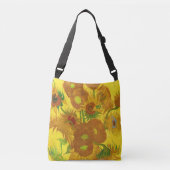 Van Gogh 15 zonnebloemen in een vasje Crossbody Tas (Voorkant)