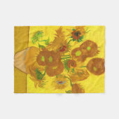 Van Gogh 15 zonnebloemen in een vasje Fleece Deken (Voorkant (Horizontaal))