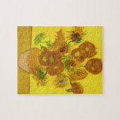 Van Gogh 15 zonnebloemen in een vasje Legpuzzel (Horizontaal)
