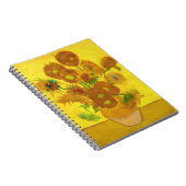 Van Gogh 15 zonnebloemen in een vasje Notitieboek (Rechterzijde)