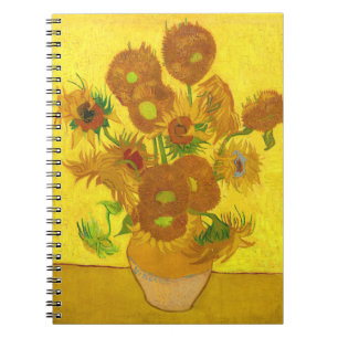 Van Gogh 15 zonnebloemen in een vasje Notitieboek