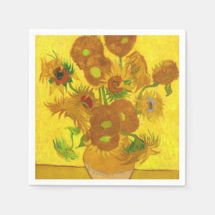 Van Gogh 15 zonnebloemen in een vasje Servetten
