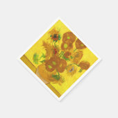 Van Gogh 15 zonnebloemen in een vasje Servetten (Hoek)