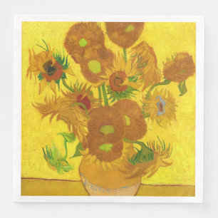 Van Gogh 15 zonnebloemen in een vasje Servetten