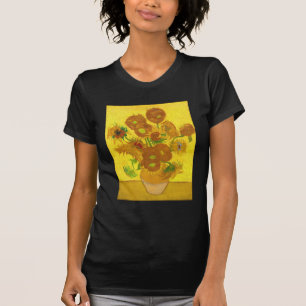 Van Gogh 15 zonnebloemen in een vasje T-shirt