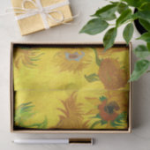Van Gogh 15 zonnebloemen in een vasje Tissuepapier (Geschenk)