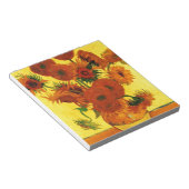 Van Gogh 15 Zonnebloemen Notitieblok (Schuin)