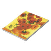 Van Gogh 15 Zonnebloemen Notitieblok (Linkerzijde)