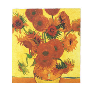 Van Gogh 15 Zonnebloemen Notitieblok