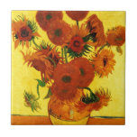 Van Gogh 15 Zonnebloemen Tegeltje<br><div class="desc">Van Gogh 15 Zonnebloemen</div>