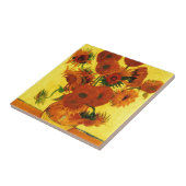 Van Gogh 15 Zonnebloemen Tegeltje (Zijkant)