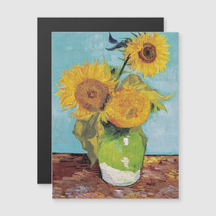 Van Gogh - 3 Zonnebloemen in een Vase Magnetische