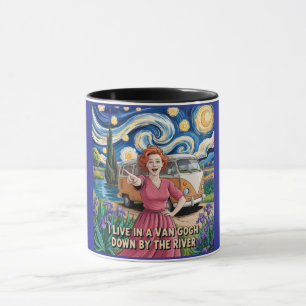 Van Gogh aan de rivier – Artistiek Boho, Grappig Mok