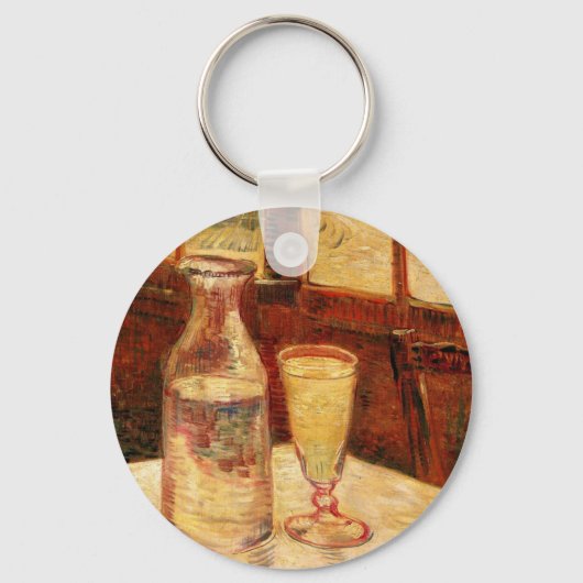 Van Gogh Absint Vintage Impressionisme Stilleven Sleutelhanger (Voorkant)