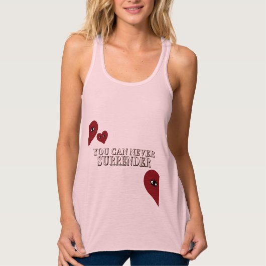 Van Gogh Abstract Red Heart Face Tanktop (Voorkant)