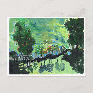 Van Gogh-achtig landschap briefkaart