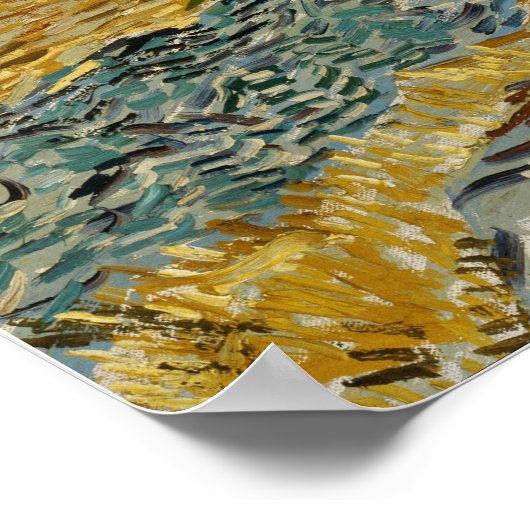 Van Gogh - afgesloten veld met ploegenman Poster (Hoek)