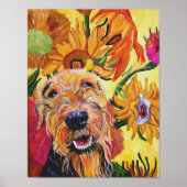 Van Gogh Airedale Poster (Voorkant)