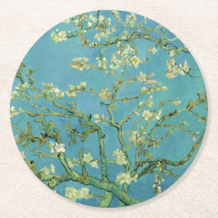 Van Gogh   Almond Blossom   1890 Ronde Kartonnen Onderzetter
