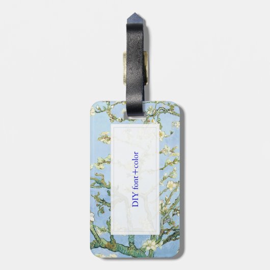 Van Gogh Almond Blossom Bagagelabel (Achterkant verticaal)