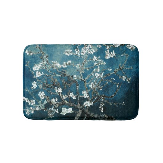 Van Gogh Almond Blossom Dark Blauwgroen Badmat (Voorkant)