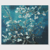 Van Gogh Almond Blossom Dark Blauwgroen Cadeaupapier (Vlak)