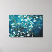 Van Gogh Almond Blossom Dark Blauwgroen Canvas Afdruk (Voorkant)