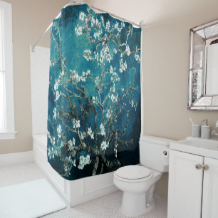 Van Gogh Almond Blossom Dark Blauwgroen Douchegordijn
