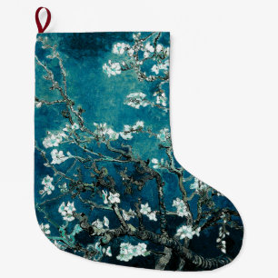 Van Gogh Almond Blossom Dark Blauwgroen Grote Kerstsok