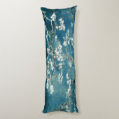 Van Gogh Almond Blossom Dark Blauwgroen Lichaamskussen (Achterkant (Verticaal))