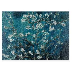 Van Gogh Almond Blossom Dark Blauwgroen Snijplank