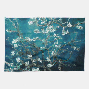 Van Gogh Almond Blossom Dark Blauwgroen Theedoek