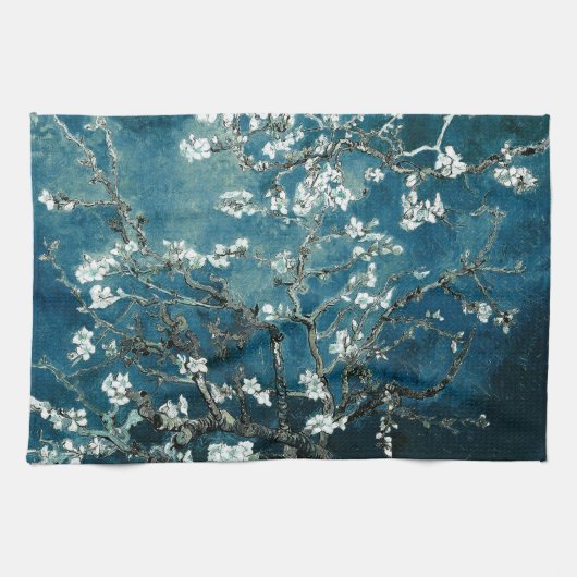 Van Gogh Almond Blossom Dark Blauwgroen Theedoek (Horizontaal)