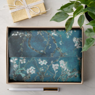 Van Gogh Almond Blossom Dark Blauwgroen Tissuepapier