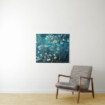 Van Gogh Almond Blossom Dark Blauwgroen Wandkleed<br><div class="desc">Artiest: Vincent Van Gogh Titel: Ammoniumbloesems Gewijzigde kleur door 2zoete4wordsModellen</div>