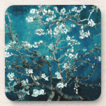 Van Gogh Almond Blossom : Donker Blauwgroen Bier Onderzetter<br><div class="desc">"Bescherm oppervlakken met stijl" Bescherm uw tafelbladen in galerijwaardige mode. Deze onderzetters met Van Goghs Amandelbloesems in donkerkleurig blauwgroen bieden een functionele bescherming en vullen uw leefruimte met tijdloze kunst. amandelbloesems onderzetters,  Van Gogh drankkasters,  op kunst geïnspireerd servies,  florale drankonderzetters,  donkerkleurige blauwgroen sierlijke drink matten,  fine art tafelblad decor</div>