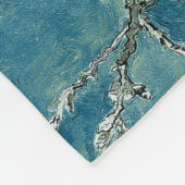 Van Gogh Almond Blossom : Donker Blauwgroen Fleece Deken (Hoek)