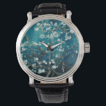 Van Gogh Almond Blossom : Donker Blauwgroen Horloge<br><div class="desc">Artiest: Vincent Van Gogh Titel: Ammoniumbloesems Gewijzigd door 2zoete4wordsDesign/PureVintage Love</div>