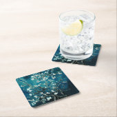 Van Gogh Almond Blossom : Donker Blauwgroen Kartonnen Onderzetters (Insitu)