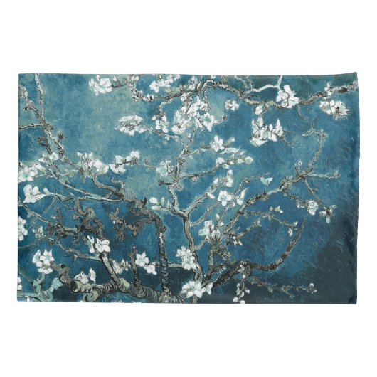 Van Gogh Almond Blossom : Donker Blauwgroen Kussensloop (Achterkant)