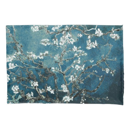 Van Gogh Almond Blossom : Donker Blauwgroen Kussensloop (Voorkant)