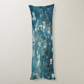 Van Gogh Almond Blossom : Donker Blauwgroen Lichaamskussen (Achterkant (Verticaal))